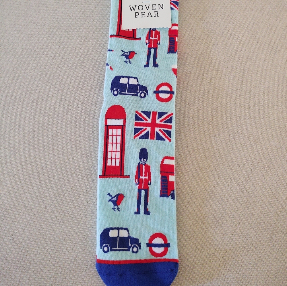 NWt 💂‍♂️London Theme 🏴󠁧󠁢󠁥󠁮󠁧󠁿 Mary Poppins Socks by Woven Pear ~
